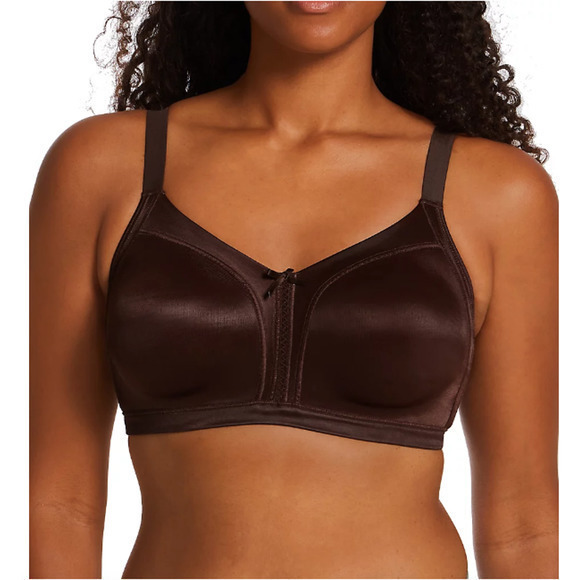 Bali Double Support Soft Touch Non-Padded Wirefree Bra Brown 0044 -‎ Size 40D - Picture 5 of 6